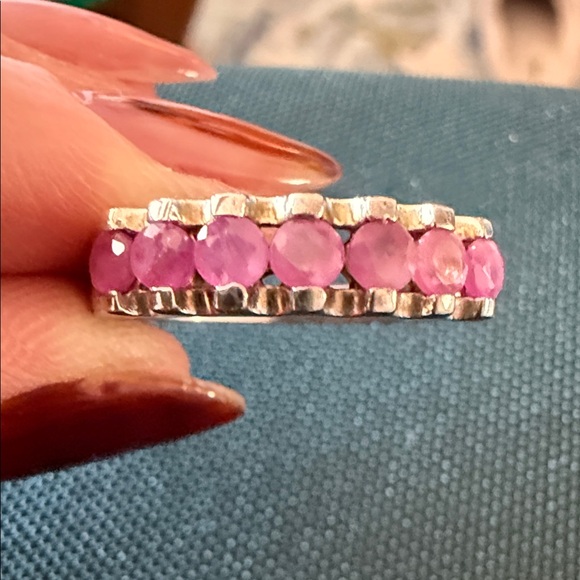 Sterling Silver semi-precious gemstone Bracelet and Ring Set - Picture 9 of 12